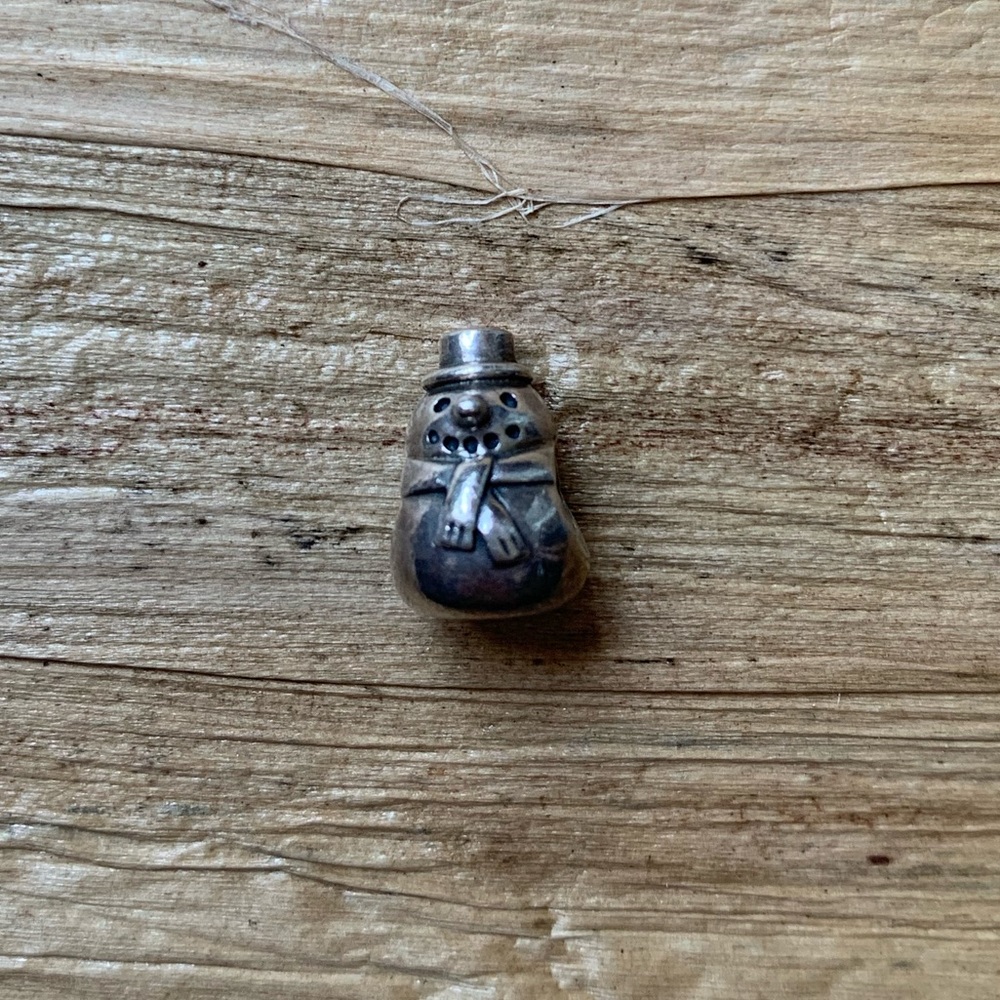 Sterling silver snowman pandora charm